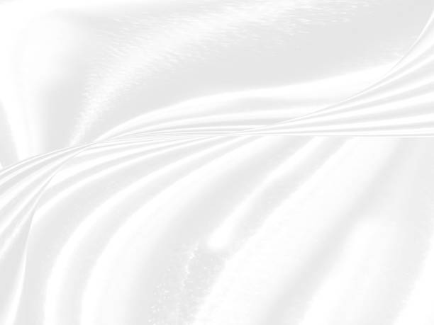 istock Clean woven beautiful silky soft fabric white abstract smooth curve shape decorative fashion textile background 1525363116