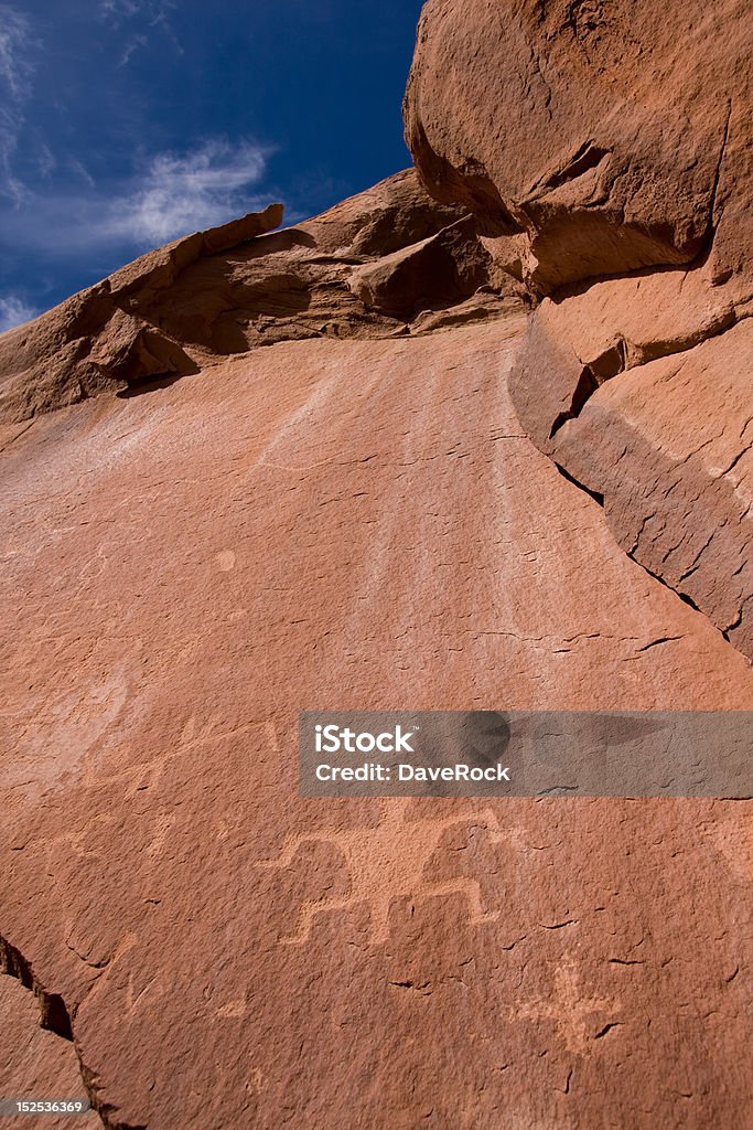 Pétroglyphes de Smithsonian Butte - Photo de Anthropomorphisme libre de droits