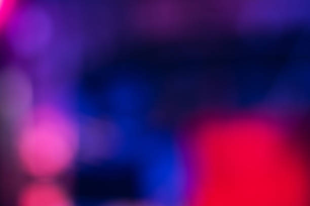 istock Defocused neon glow. Light flare overlay. Futuristic led illumination. 1525365098