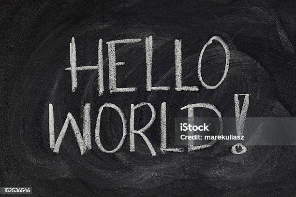 Эй Мир Сообщение От Первого Компьютерной Программы — стоковые фотографии и другие картинки Hello - английское слово