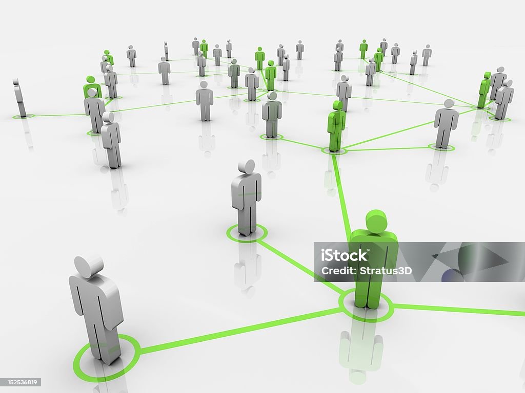 The Green Network A network of green people. Adult Stock Photo