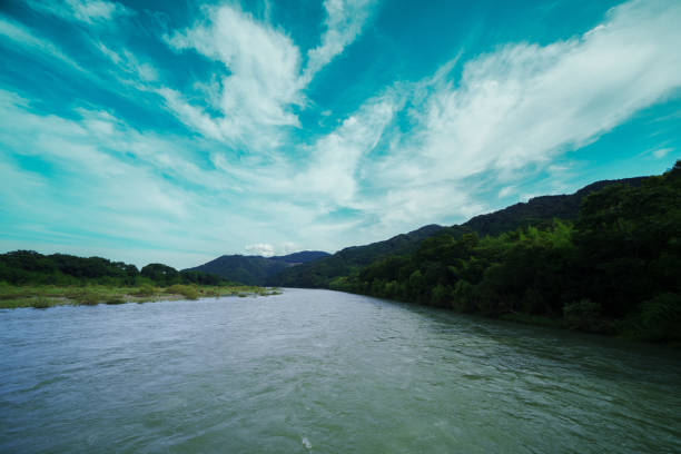 Shimanto river bridge and scenery
