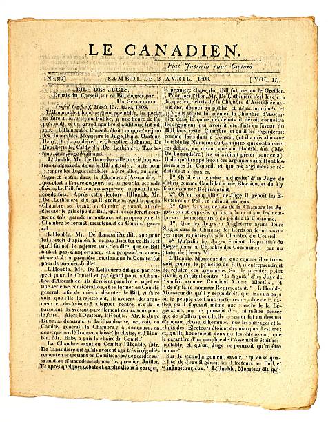 istock Early Canadian Newspaper. 152537321