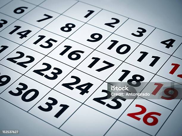 Calendar Stock Photo - Download Image Now - Almanac - Publication, Black Color, Calendar