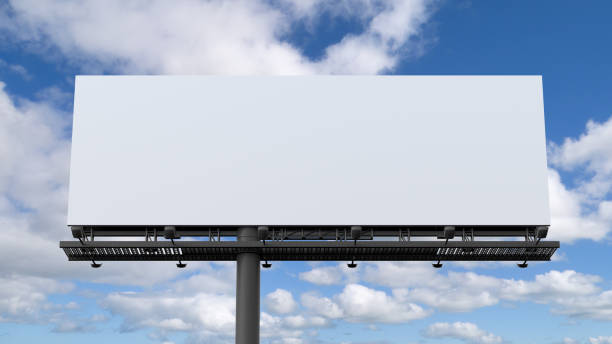 istock Outdoor billboard mockup on blue sky background 1525378112