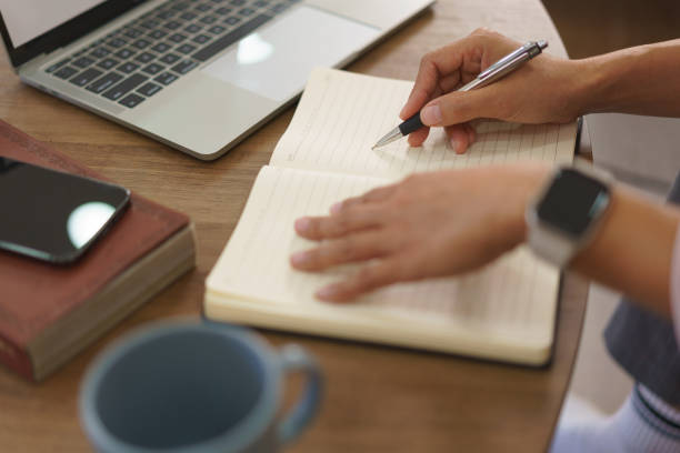 istock Female entrepreneur working at home to thinking about new startup project and writing note in paper 1525380034