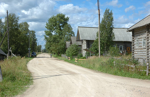 istock Road in northern russian village 152538205
