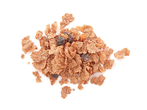 raisin bran cereal stock photo