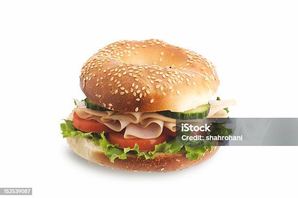 Healthy Food Stock Photo - Download Image Now - Bagel, Cut Out, Turkey Meat