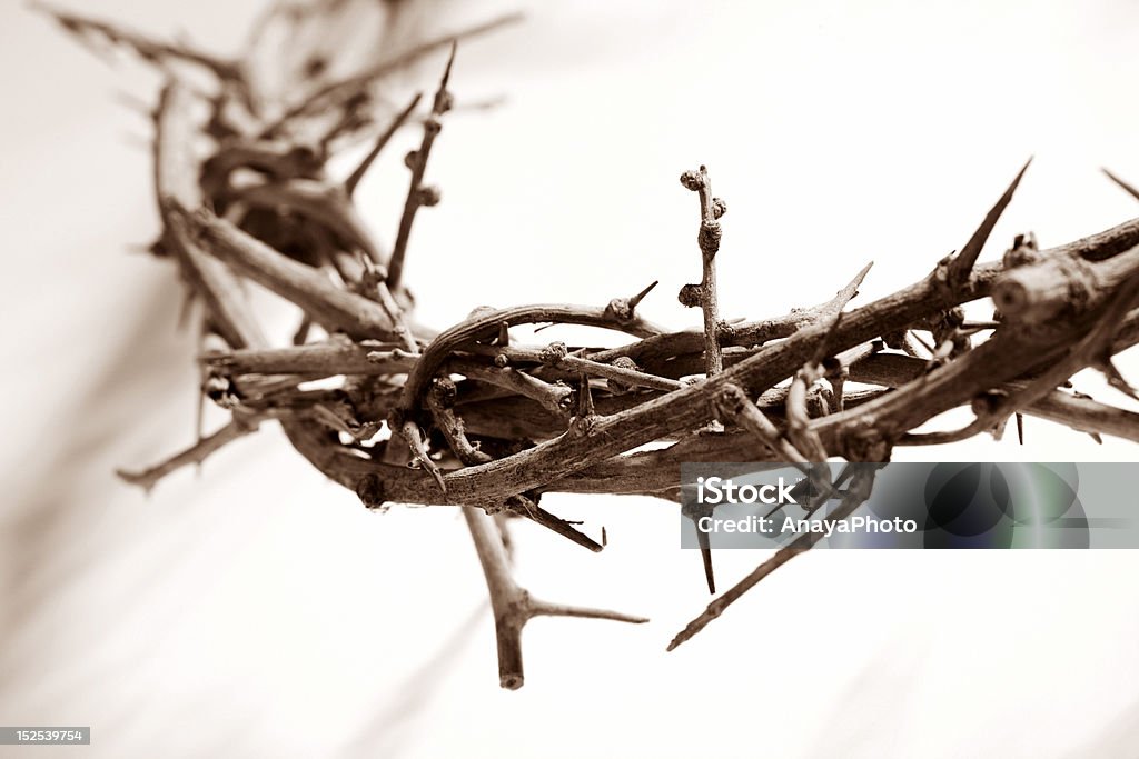 Couronne d'épines sur Sépia - Photo de Christianisme libre de droits