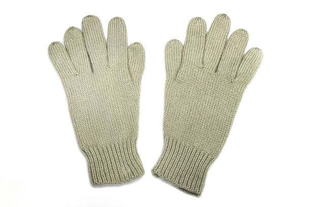 Woolen Knitting Gloves stock photo