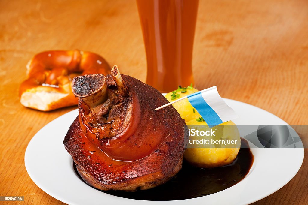 Bayerische Fingerknöchel Schweinefleisch - Lizenzfrei Bier Stock-Foto