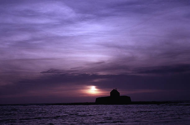 Church in the sea stock photo