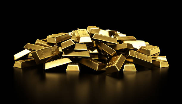 Pile of gold bars