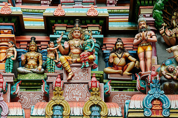 India - Meenakshi  Sundareswarar Temple Meenakshi  Sundareswarar Temple in Madurai. Tamil Nadu, India. It is a twin temple, one of which is dedicated to Meenakshi, and the other to Lord Sundareswarar menakshi stock pictures, royalty-free photos & images