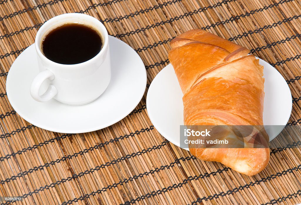 breakfast bun and cup of coffee for breakfast Bakery Stock Photo