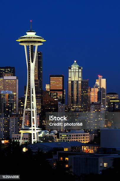 Foto de Seattle Space Needle e mais fotos de stock de Seattle - Seattle, Space Needle, Silhueta urbana