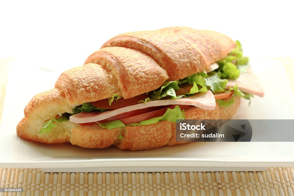 Croissant Sanduíche - Royalty-free Alface Foto de stock