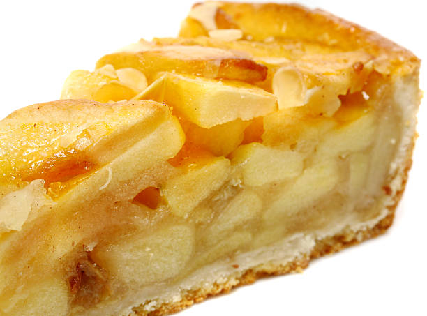 istock Delicious home baked apple pie isolated on white background 152544914