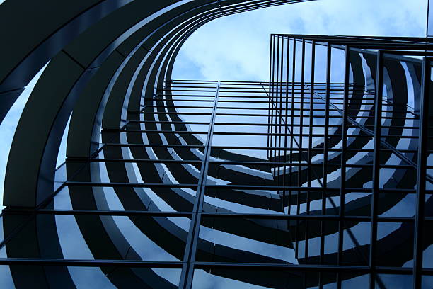 istock Modern Glass Office Building With Curved Corners 152545869