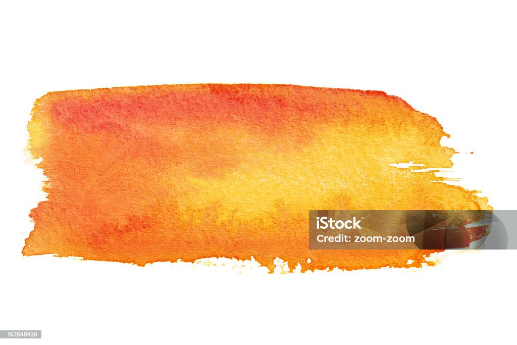 Pomarańczowy Szczotka udar - Zbiór zdjęć royalty-free (Akwarela)