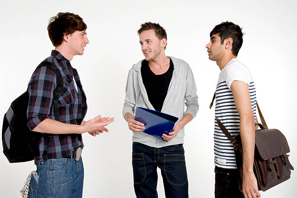 Students Talking stock photo