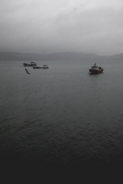 Awesome atmospheric mood seascape in south Chile (Chiloé)