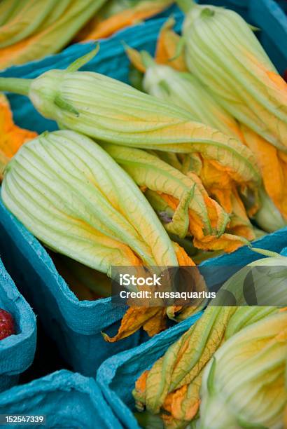 Flor De Calabacín Foto de stock y más banco de imágenes de Agricultura - Agricultura, Alimento, Amarillo - Color