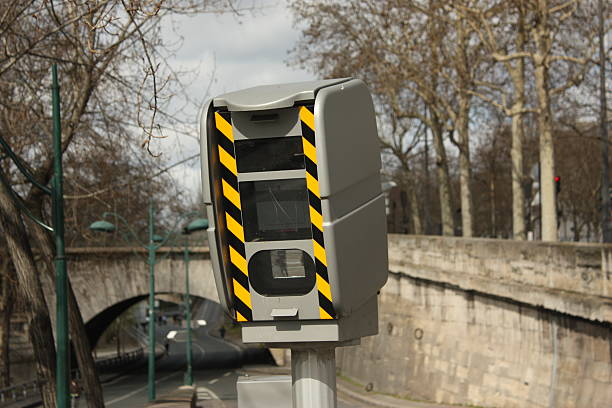 istock Closeup of a French speed camera 152547577