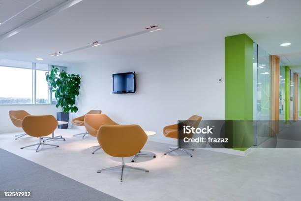 Moderne Büroempfangsbereich Stockfoto und mehr Bilder von Büro - Büro, Orange - Farbe, Modern