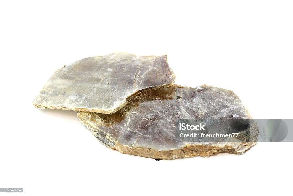 Isolado amostras de moscovita Mica - Foto de stock de Mineral royalty-free