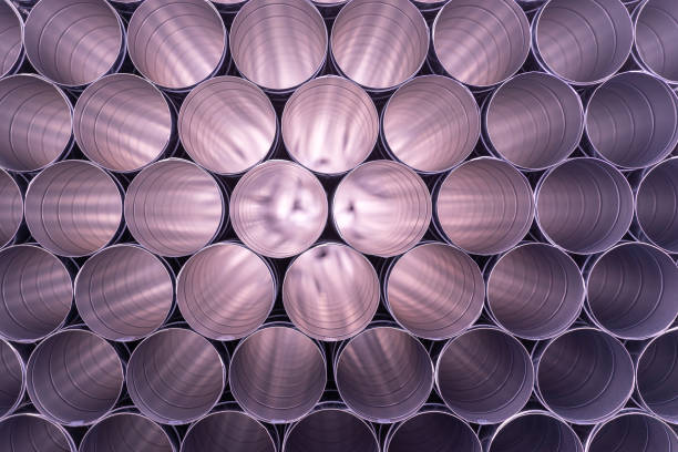 istock Full frame of stacked pipes 1525484217