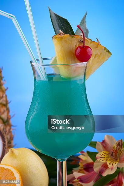 Most Popular Cocktails Series Blue Hawaiian Stock Photo - Download Image Now - Alcohol - Drink, Blue Hawaiian, Cocktail