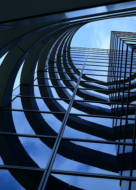istock Modern Glass Office Building With Curved Corners 152549198