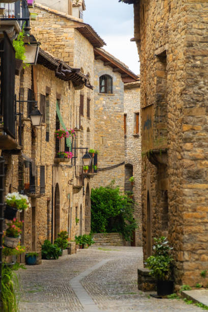 istock spanish Medieval street in the beautiful old town 1525517880