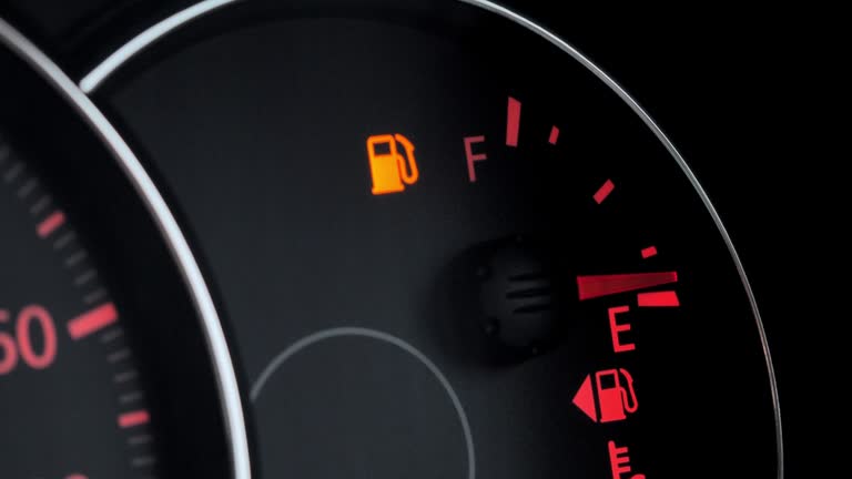 car Low fuel warning light