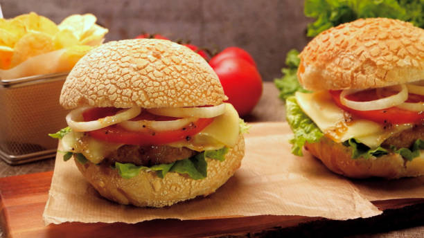 istock Homemade veggie burger 1525666147