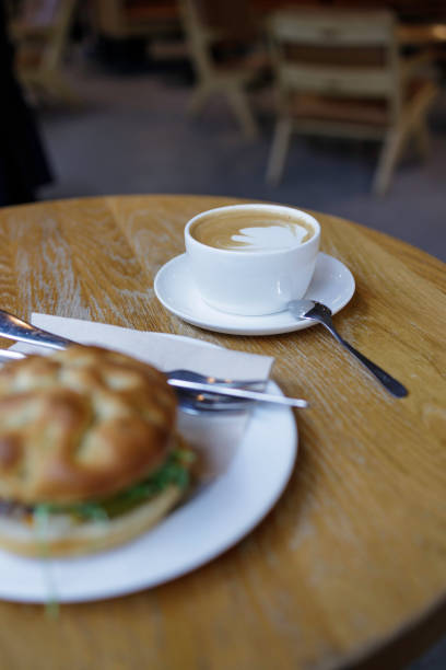 istock vegan shoarma sandwich with a hot flat white coffee 1525822362