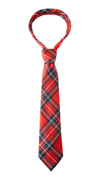istock Red tie isolated. Christmas decor. Checked necktie.Education symbol,object. 1525835322