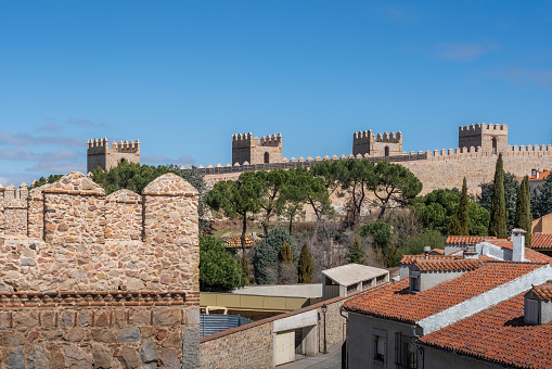 Medieval Walls of Avila Battlements and Towers - Avila, Spain