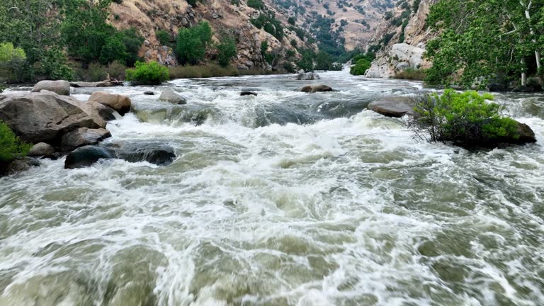 Aerial shot of the Kern River in California