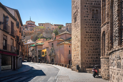 Calle Alfonso VI and Ermita de la Estrella - Toledo, Spain