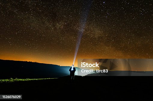 istock Dark starry sky over remote Welsh countryside 1526076029