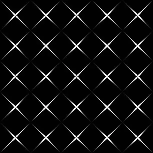 Vector illustration of Universal vector black and white seamless pattern. Monochrome geometric ornaments. Replaceable color. Texture for scrapbooking, wrapping paper, textiles, home decor.