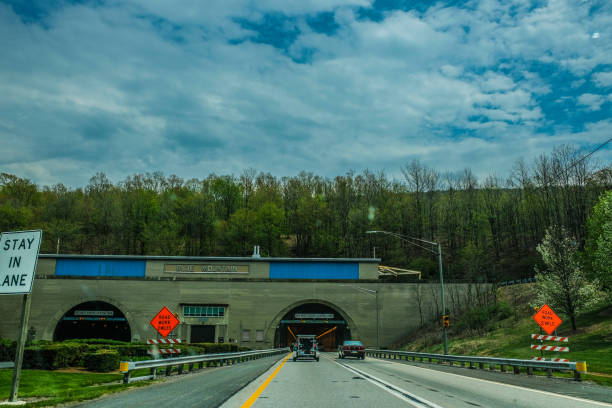 Tunnels by the Pennsylvania Turnpike. Thousands of cars pass through here each year.