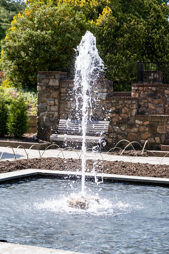 Water Fountain inside the botanical garden.