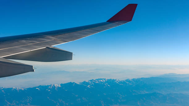 Air travel at sunrise