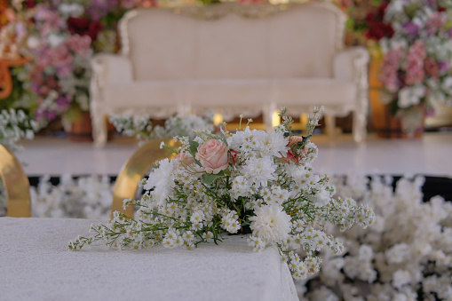 Decorative flower fabric for wedding ceremony
