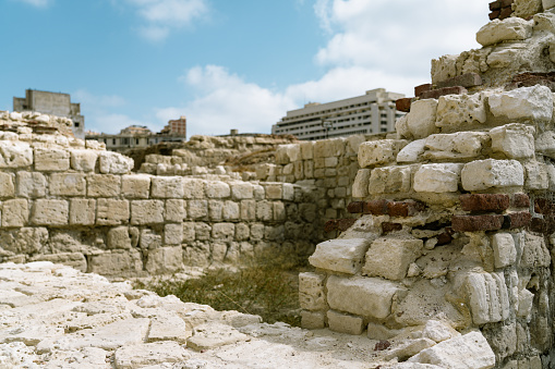 Ruins of the Roman theater of the II—IV centuries in Alexandria