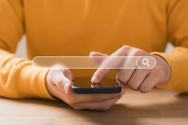 istock Experience the concept of data search technology and SEO optimization, Discover the power of mobile and laptop for searching information, Connect with the digital world in an artistic way. 1526878763